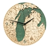 Lake Michigan Real Wood Decorative Clock