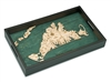 Martha's Vineyard Nautical Real Wood Map Decorative Serving Tray