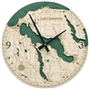 Lake Charlevoix Real Wood Decorative Clock