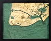 Cape May Nautical Topographic Art: Bathymetric Real Wood Decorative Chart