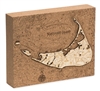 Nantucket Cork Map Nautical Topographic Art