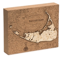 Nantucket Cork Map Nautical Topographic Art