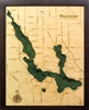 Walloon Lake Nautical Topographic Art: Bathymetric Real Wood Decorative Chart