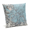 Boston Harbor Indoor Outdoor Nautical Pillow Map