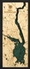 Great Sacandaga Nautical Topographic Art: Bathymetric Real Wood Decorative Chart