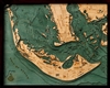 Custom Wood Charts of Sanibel Island from Carved Lake Art: Nautical Gifts & Depth Charts