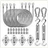 Deluxe Square Sail Shade Hardware Kit - Stainless Steel with Cables