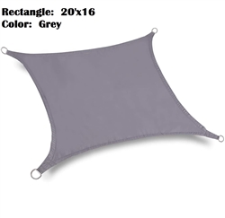 Waterproof 20'x16' Rectangle Sun Sail Shade