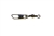 Eagle Claw Barrel Swivel w/Safety Snap Black