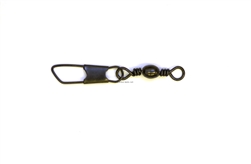 Eagle Claw Barrel Swivel w/Safety Snap Black