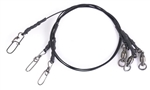 Mustad 1X7 Coated SS Wire Leader Black