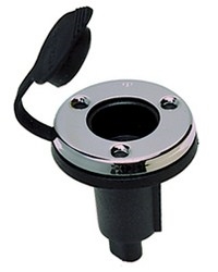 PERKO ROUND PLUG-IN POLE LIGHT BASE 3-PIN