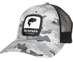 Simms Bass Patch Trucker Hex Flo Camo Steel