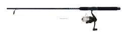 Shur Strike Spinning Combo 6'6" 2-PC Black/Silver w/Line