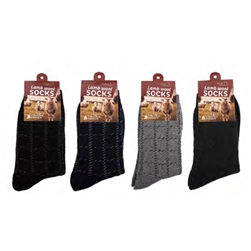 ALP-42742--MENS WOOL SOCKS, ASST COLORS