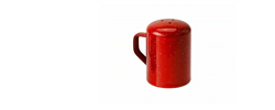 RED ENAMEL SALT SHAKER