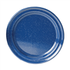 BLUE DINNER PLATE 10", SILVER RIM