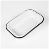 WHITE ENAM 1QT MULTI-USE PLATE (RECTANGULAR)