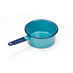 SAUCEPAN, 1QT TURQUOISE ENAMEL