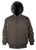 JACKET w/HOOD, COTTON CANVAS  (BARK OR BROWN)