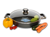 LOW POT 10" W/GLASS LID, NON-STICK