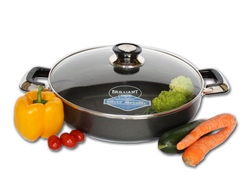 LOW POT 10" W/GLASS LID, NON-STICK