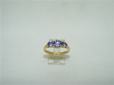 14k yellow gold tanzanite ring