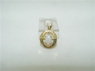 Opal and Diamond Pendant