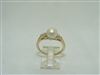 Vintage Diamond and cultured  pearl ring
