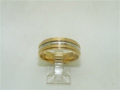 18k Yellow Gold and Platinum Band