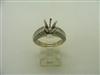 14k white gold 6 prongs bridal setting diamond ring