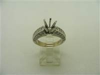 14k white gold 6 prongs bridal setting diamond ring