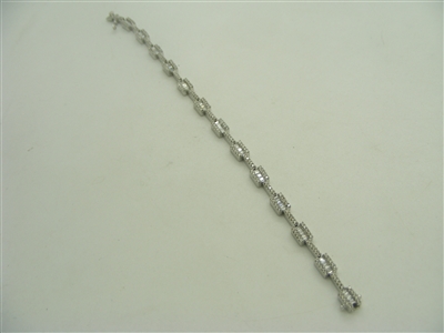 Diamond bracelet 14k white gold (585)