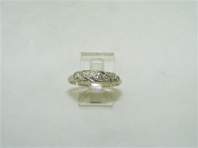 Vintage 14k white gold diamond ring