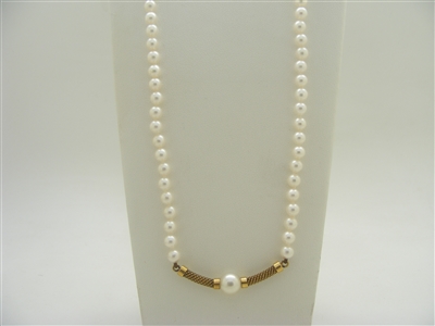 14k yellow gold pearl necklace