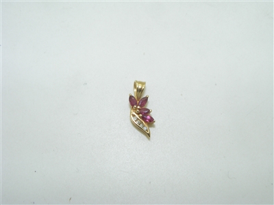 Ruby and diamond pendant