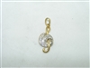 Multi gold Treble clef diamond pendant