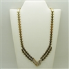 "V" Shape 14k Yellow Gold Diamond Necklace