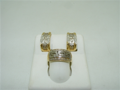 Two Tone white and yellow gold set