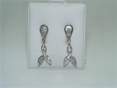 14k white gold earrings