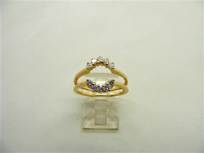 Insert For Round Stone 14k Yellow Gold Ladies Ring