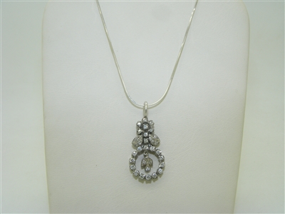 14K White Gold Vintage Pendant