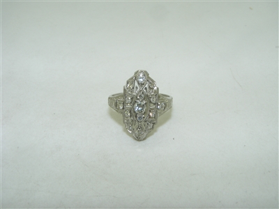 Beautiful Vintage 1950's Platinum Diamond Ring