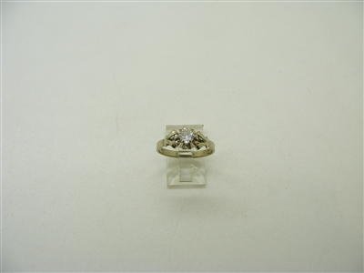 Vintage 1960's 18k White Gold Diamond Ring