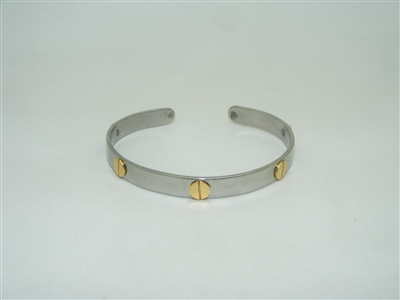 Stainless Steel Designed Screw Bangle