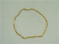 14k yellow gold heart ankle bracelet