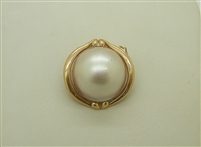 14K Yellow Gold Mabe Pearl Enhancer