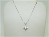 14k White Gold Diamond Star Pendant