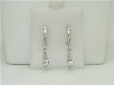 14k diamond hanging earrings