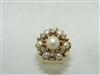 Vintage diamond ring with pearls